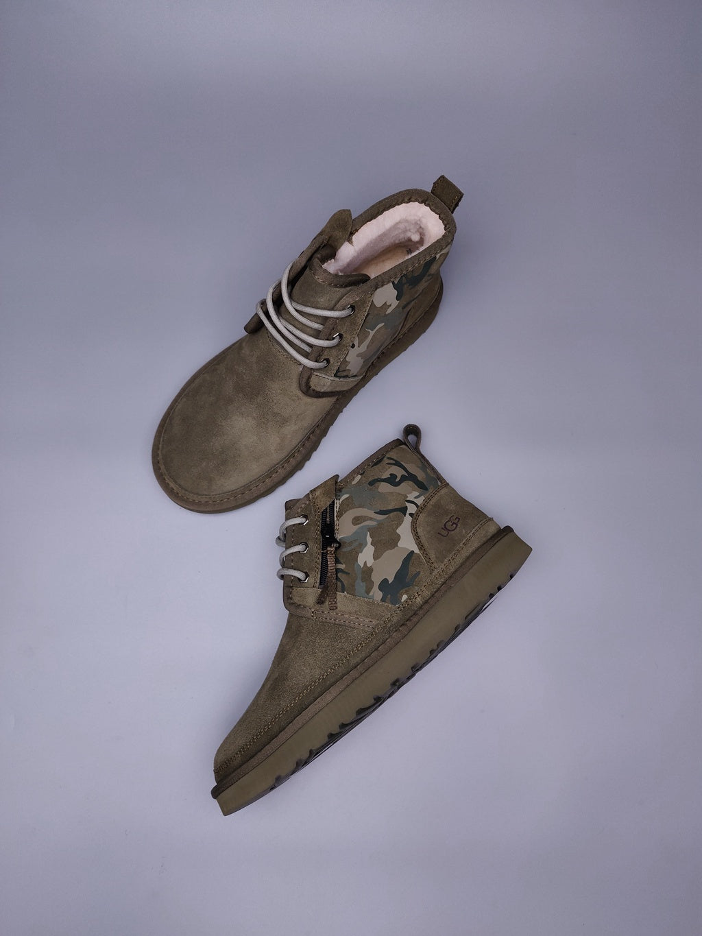 Army Green Camo Color-Block Men’s Sneakers — New Arrival | In Stock