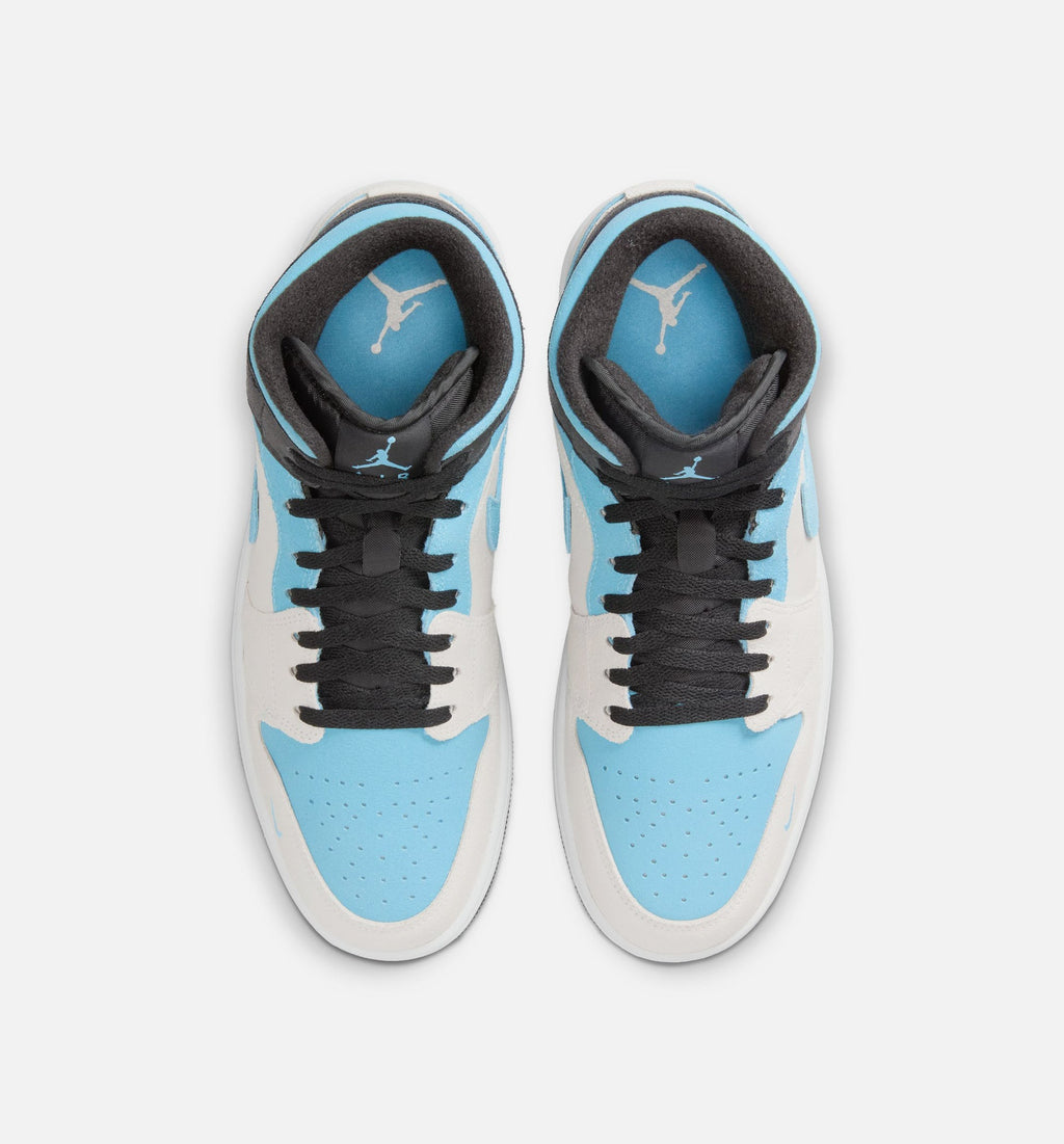 Air Jordan 1 Mid SE Mens Lifestyle Shoe - Summit White/Ice Blue/Black