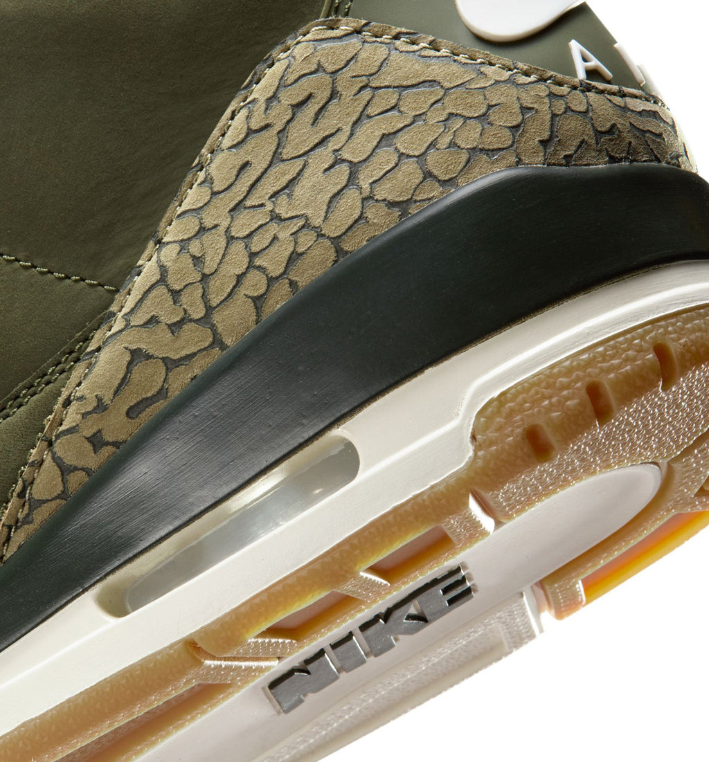 Air Jordan 3 Retro Medium Olive Men's Lifestyle Shoes - Medium Olive / Sequoia / Neutral Olive / Sail / Total Crimson