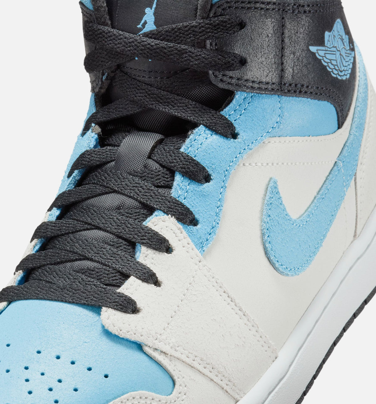 Air Jordan 1 Mid SE Mens Lifestyle Shoe - Summit White/Ice Blue/Black