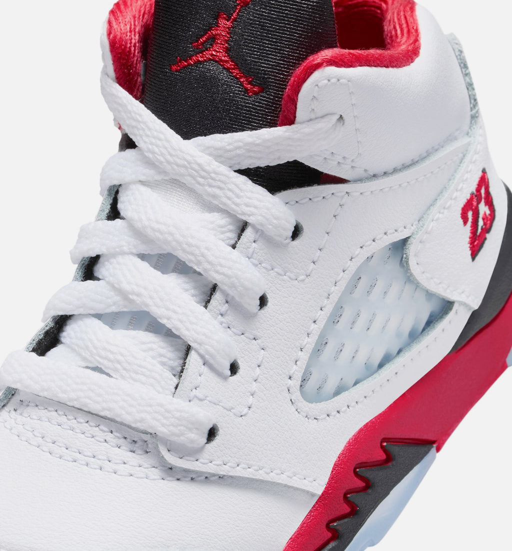 Air Jordan 5 Retro Fire Red Infant/Toddler – Fire Red/White