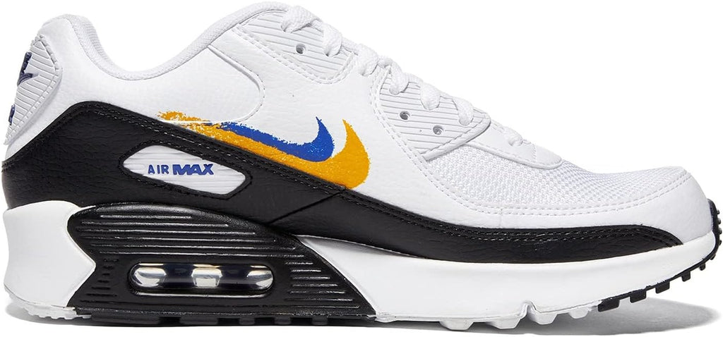 Big Kid's Nike Air Max 90 GS NN White/Deep Royal Blue (FJ4592 100)