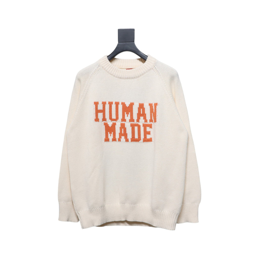 Human Made Bear Raglan Knit Sweater Beige