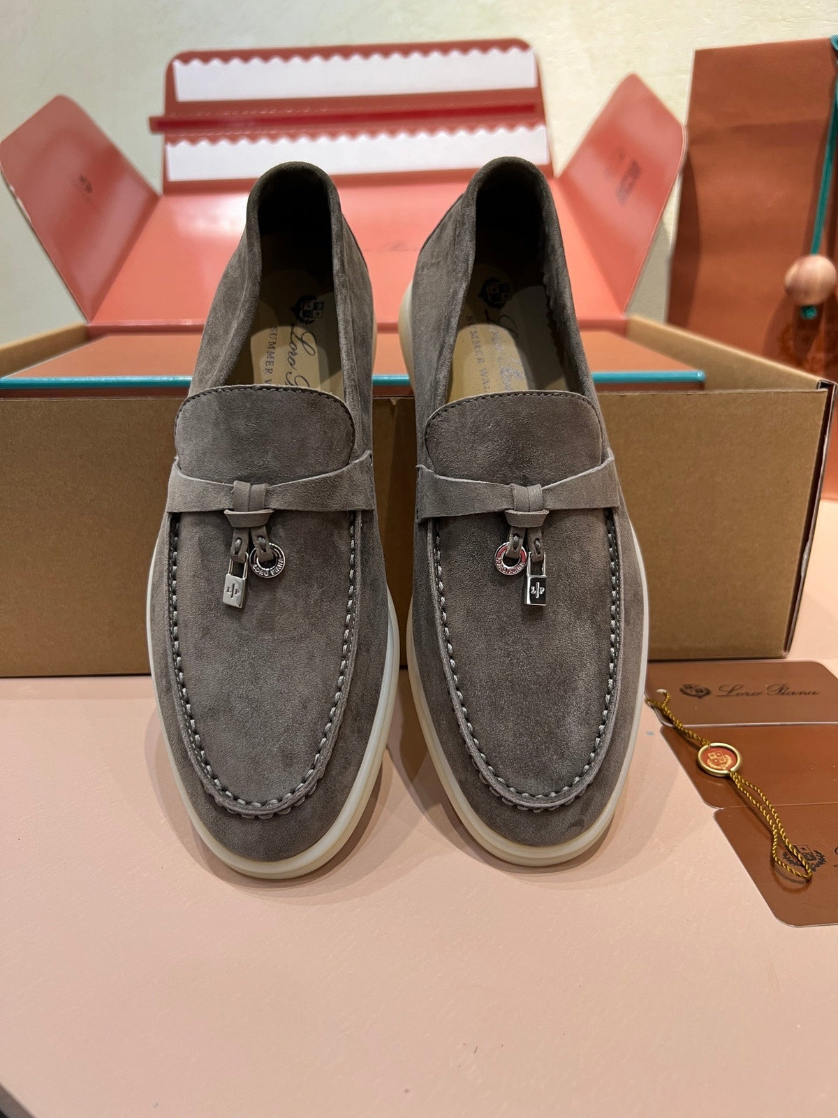 Loro Piana My Charms Suede Loafers