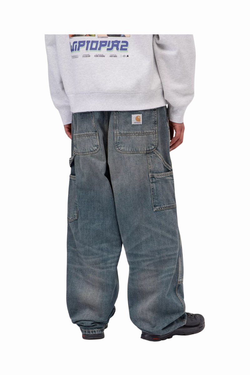 CARHARTT WIP OAKLAND PANT Blue Worn Used Wash