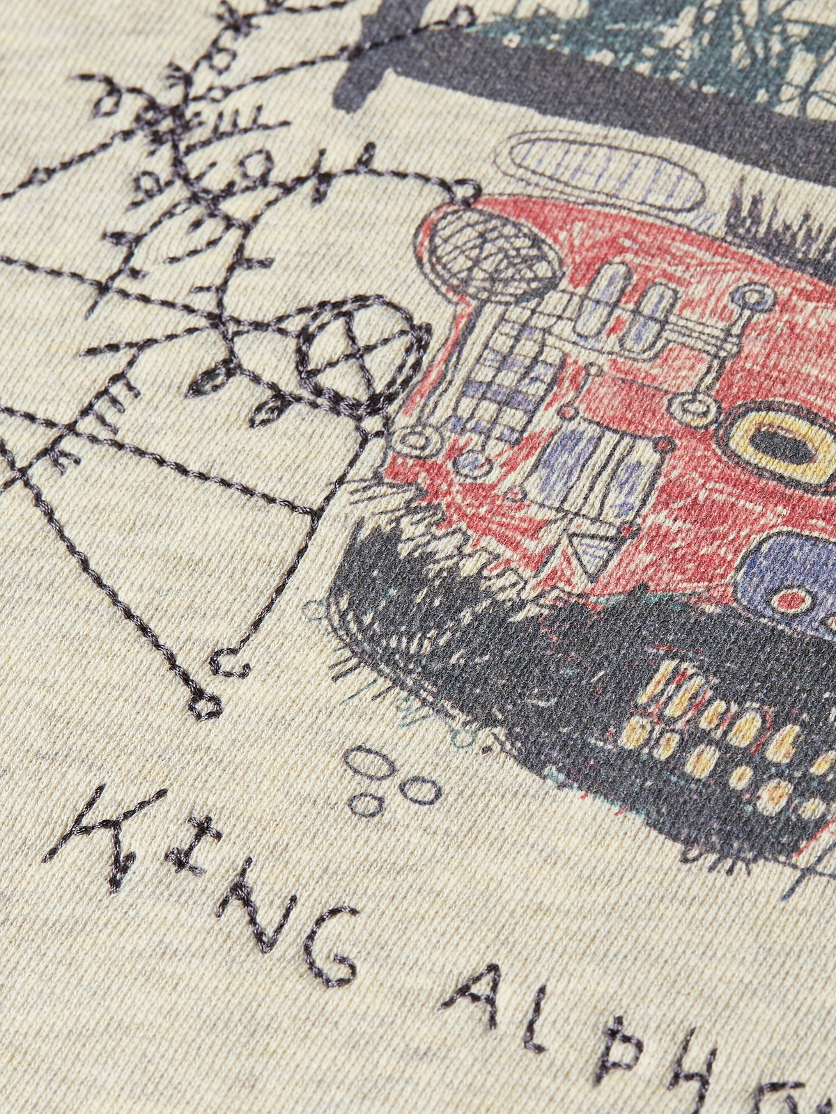 S&S Basquiat Washed Artwork Relaxed-Fit Hoodie