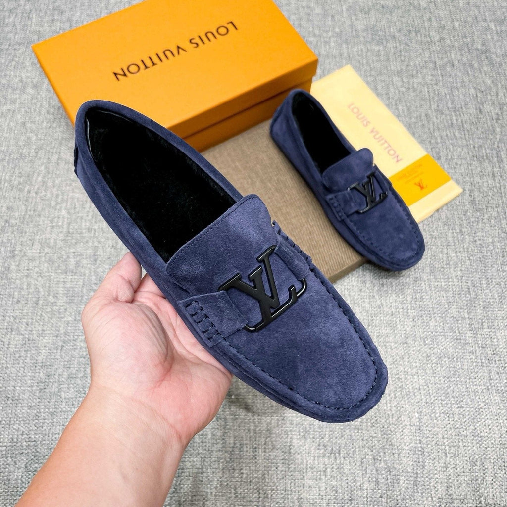 Louis Vuitton Men's Navy Blue Hardware Loafers