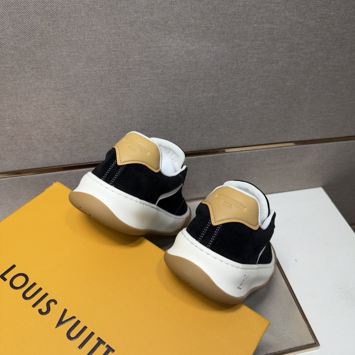 Louis Vuitton Men's Black & White Low-Top Sneakers