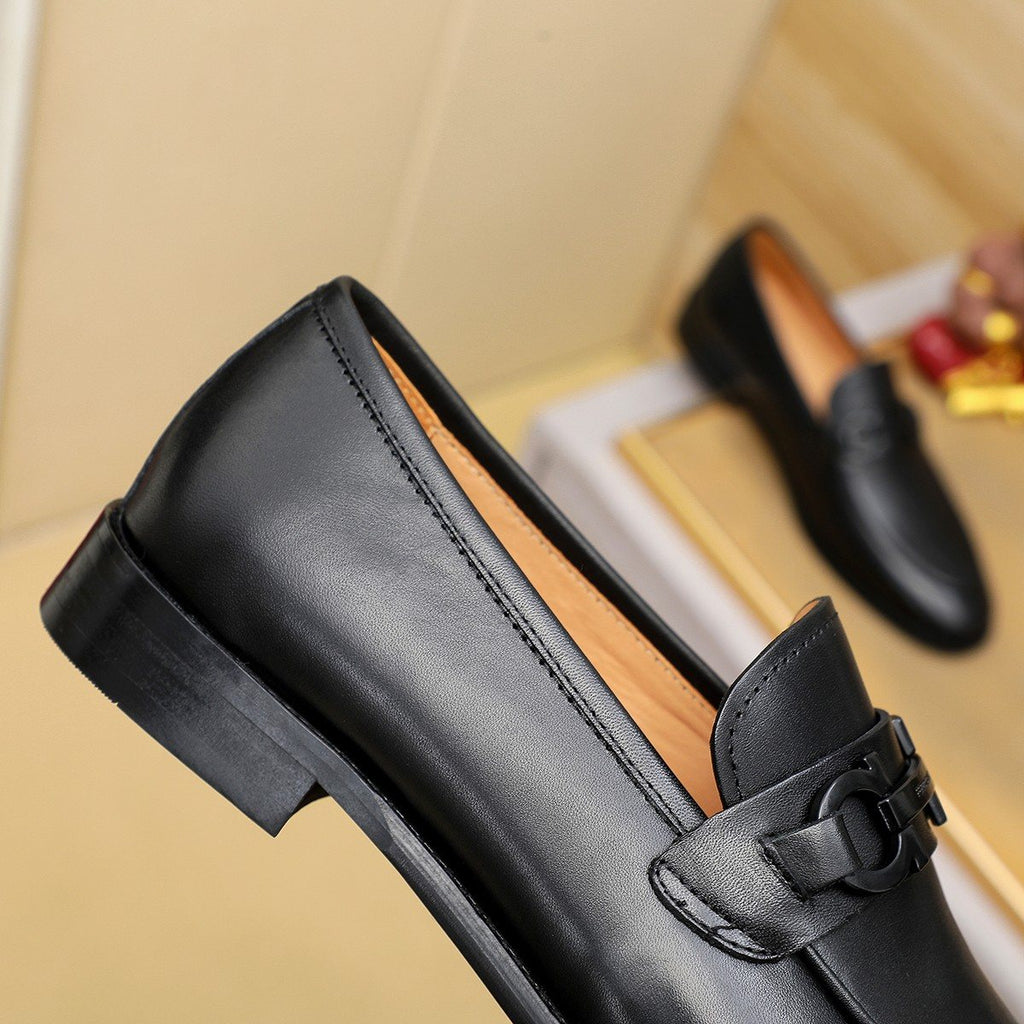 Ferragamo Brown Leather Bit Loafers