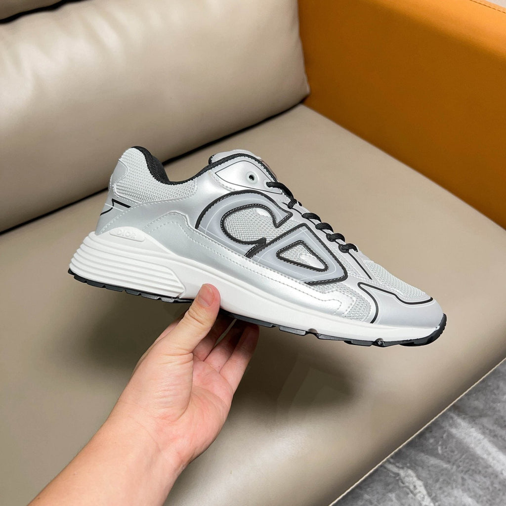 Dior Light Gray and Silver Sneakers