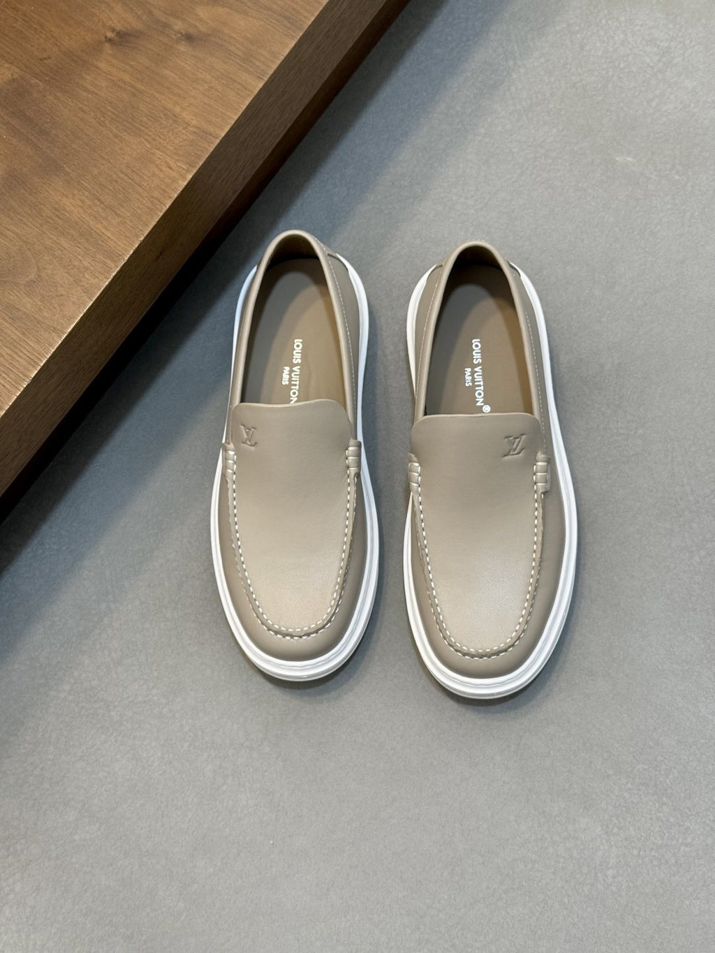 Louis Vuitton Men's Contrast-Stitched Slip-On Sneakers
