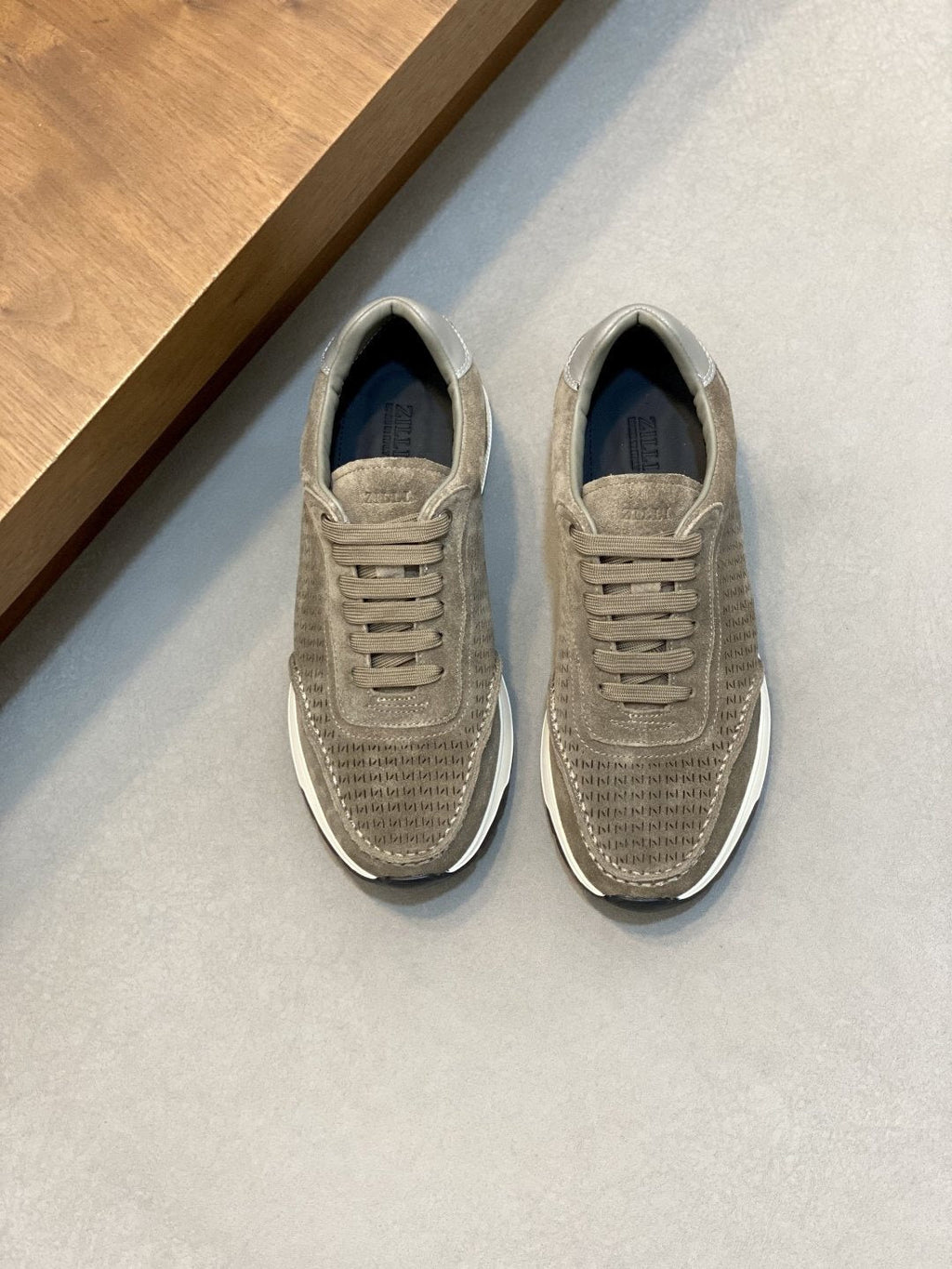 Zilli Men's Textured Low-Top Sneakers - Textured Upper With Stitched Panel Details
