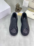 Alexander McQueen Black Glitter Low-Top Sneakers