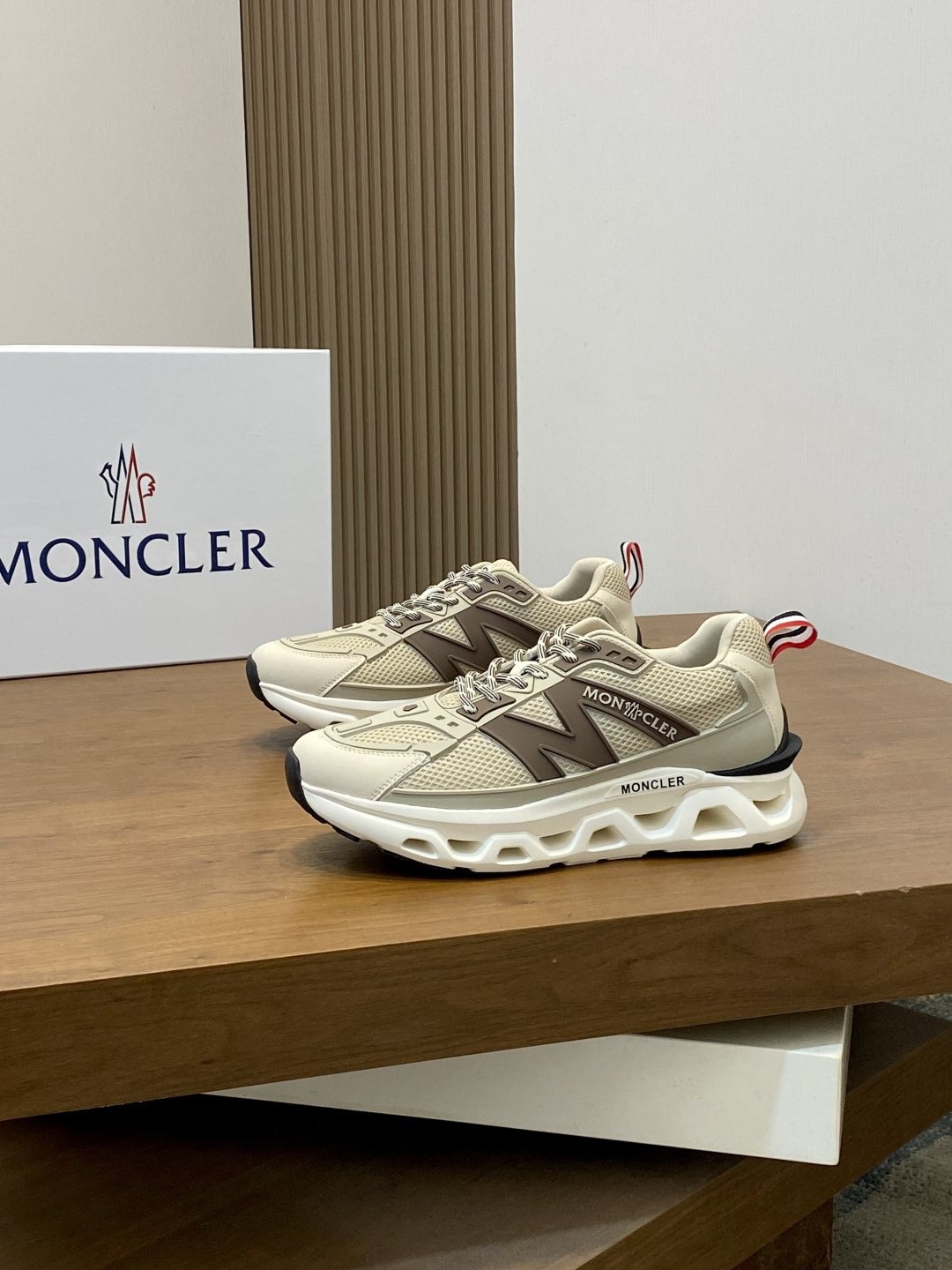 Moncler Men's Mesh Panel Sneakers - Lace-Up Closure