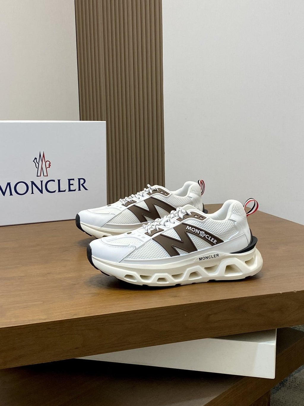 Moncler Men's Mesh Panel Sneakers - Lace-Up Closure
