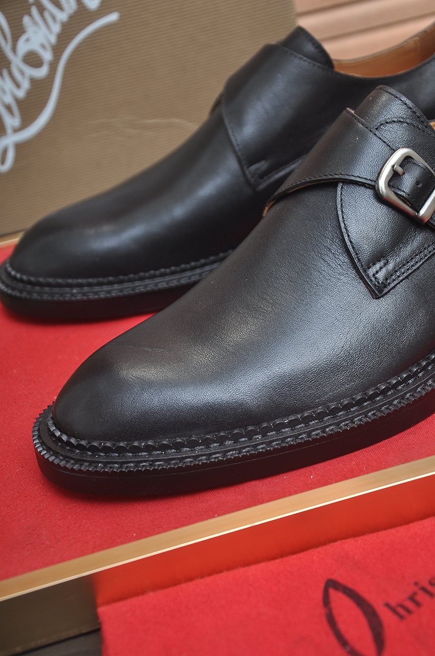 Christian Louboutin Black Monk Strap Dress Shoes