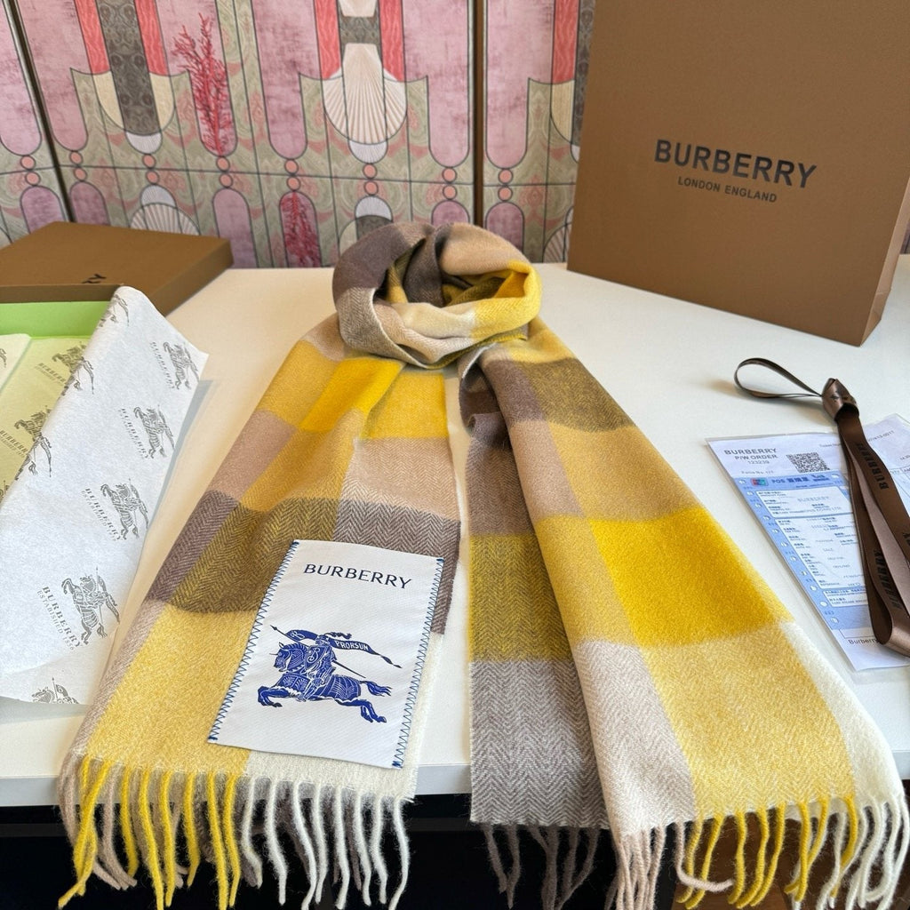 Burberry Plaid Fringe Scarf