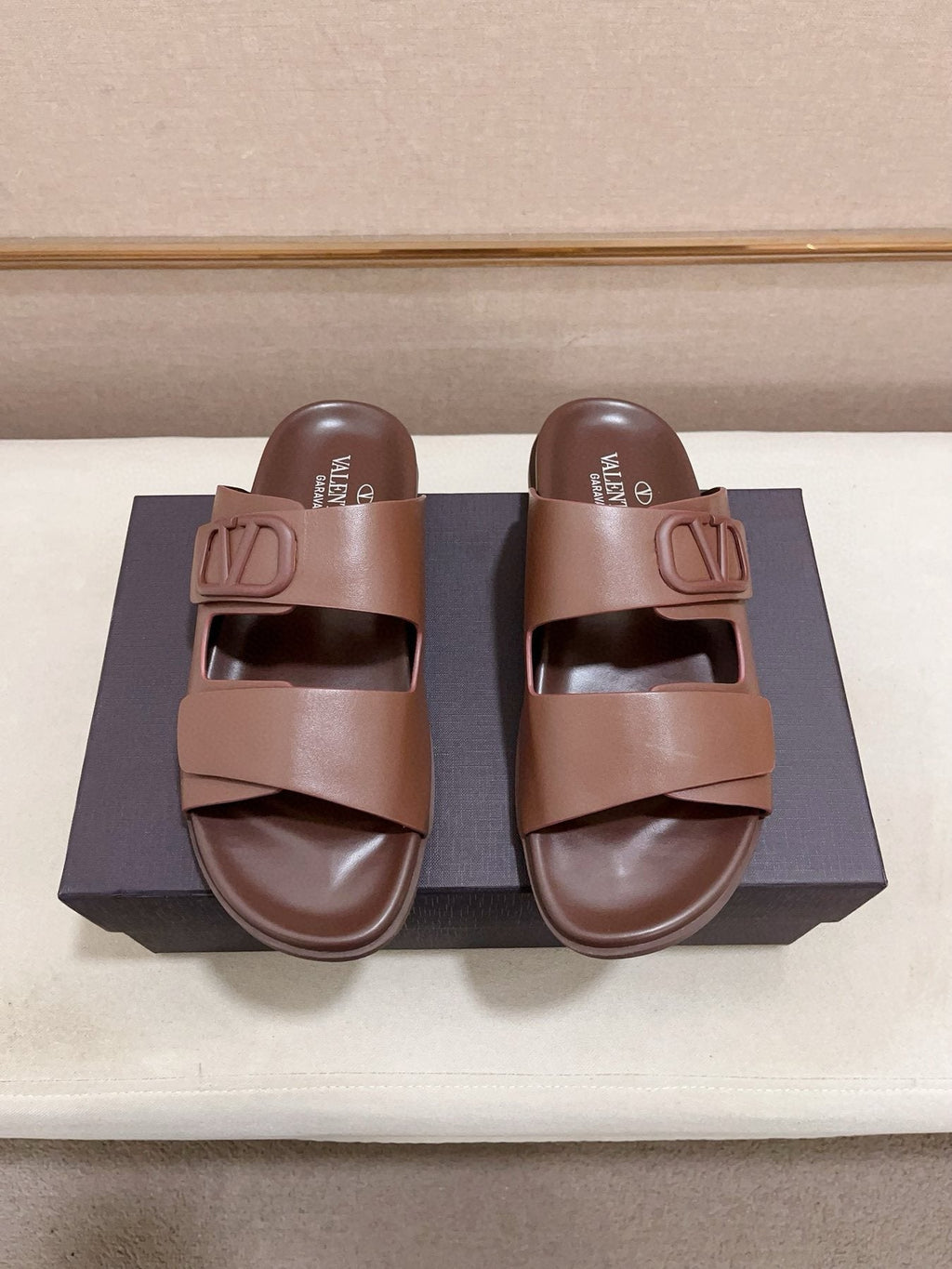 Valentino Men's V Logo Slide Sandals