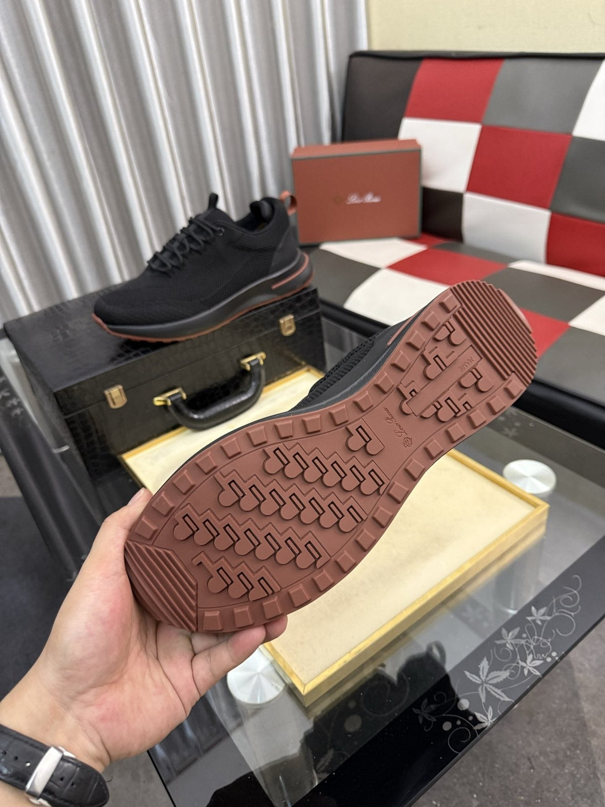 Mesh Lace-Up Low-Top Sneakers