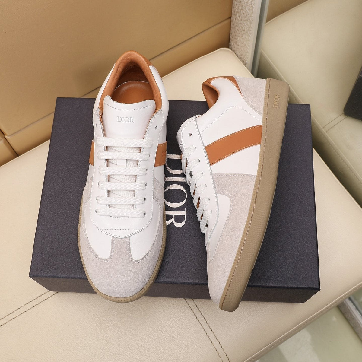 Dior B01 Matchpoint Taupe-Panel Sneakers