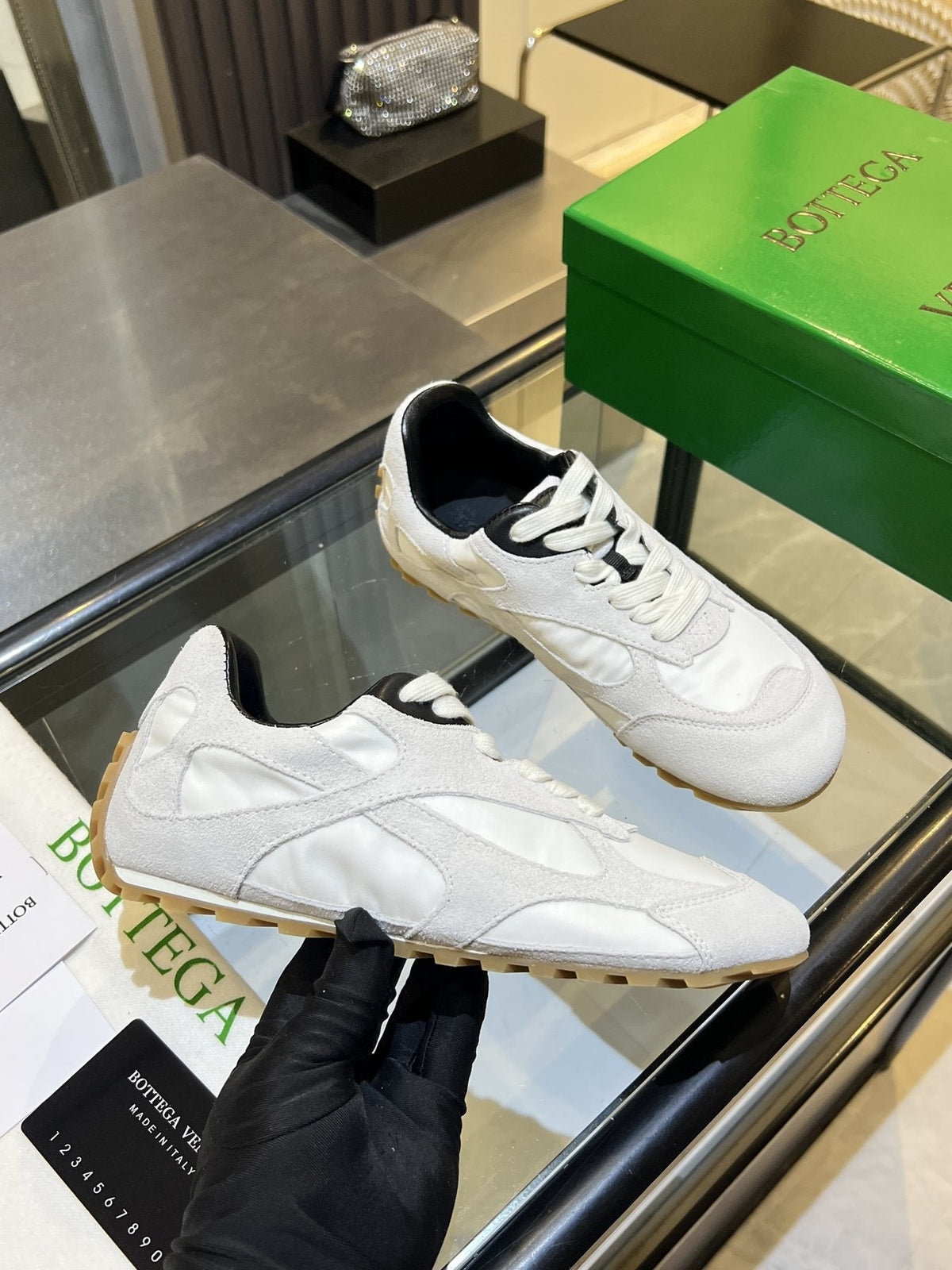 Bottega Veneta Suede Low-Top Sneakers