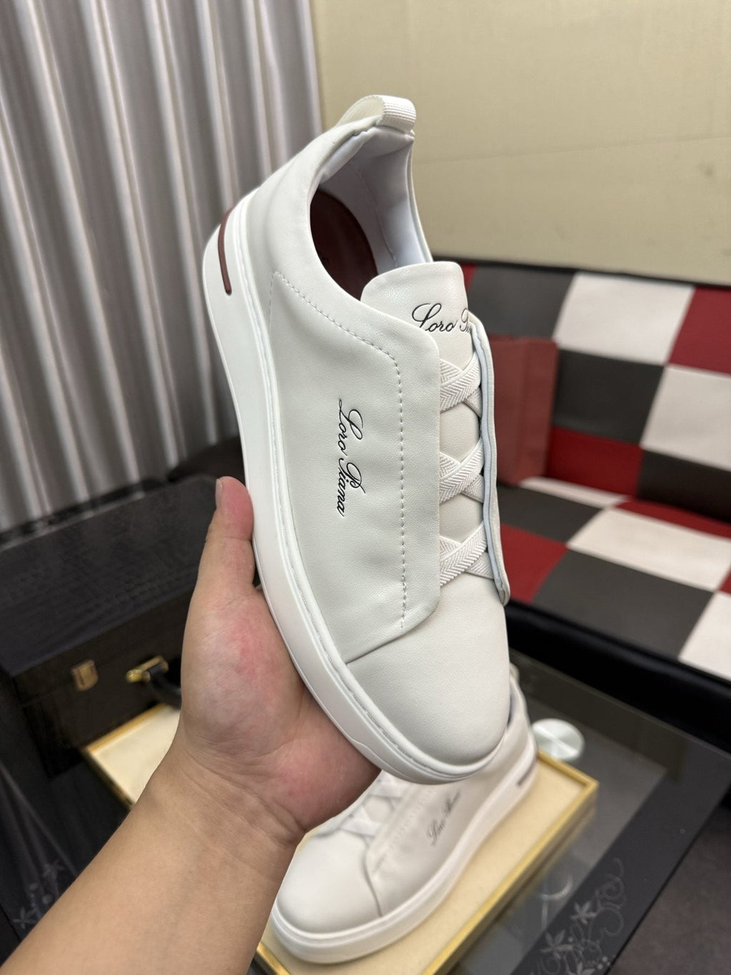Loro Piana Logo Slip-On Sneakers