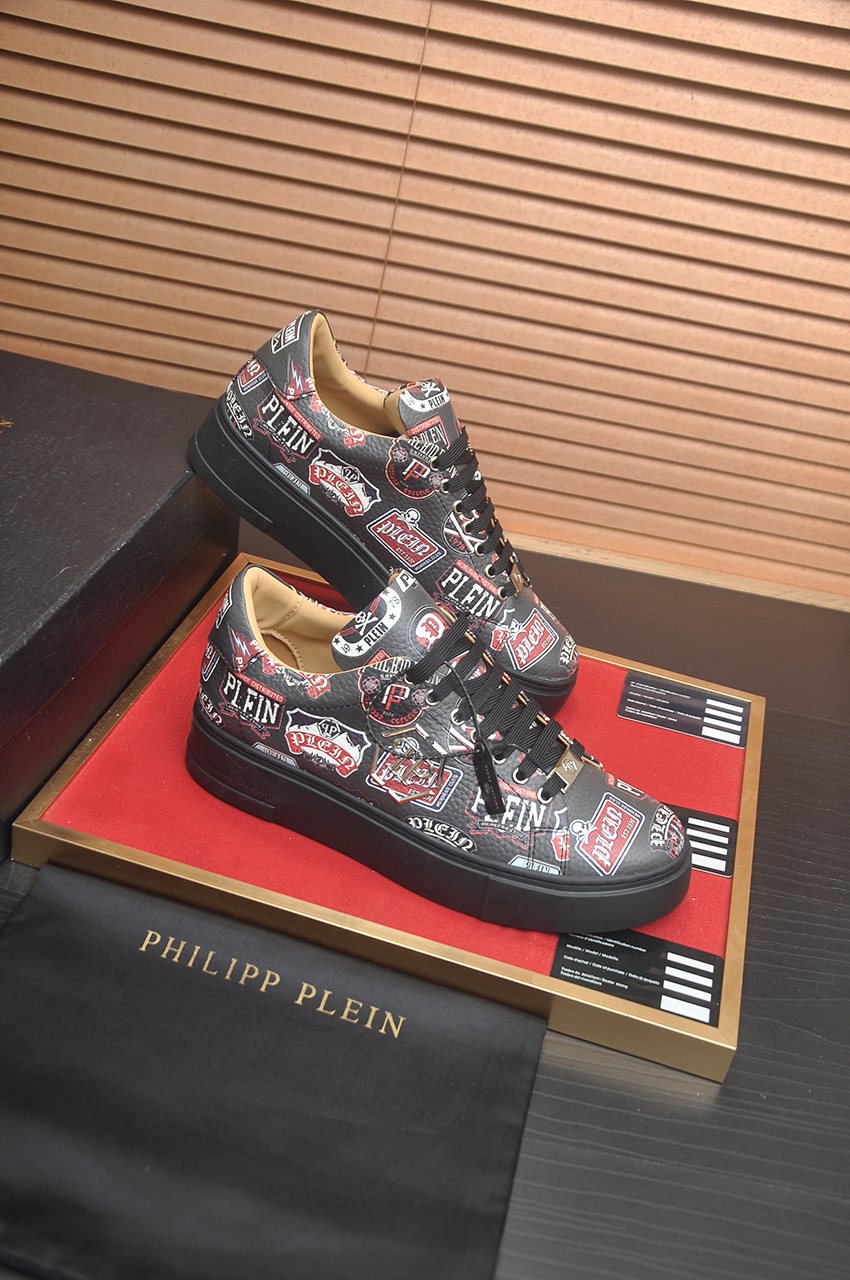 Philipp Plein Graphic Print Low-Top Sneakers - Platform-Style Sole