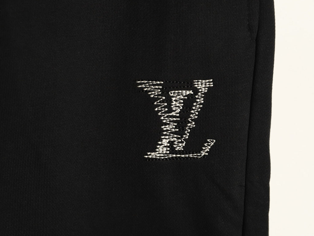 Louis Vuitton Sketch-Style Monogram Drawstring Trousers - Black