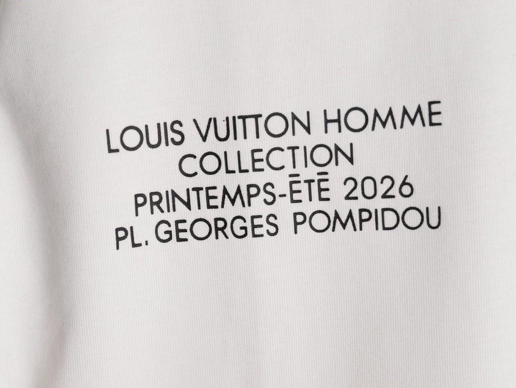 Louis Vuitton L.V.M. and Equipe Lettering Short-Sleeve T-Shirt - White